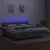 Produktbild 4 för Ramsäng med madrass & LED taupe 200x200 cm tyg