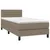 Produktbild 3 för Ramsäng med madrass & LED taupe 80x200 cm tyg