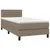Produktbild 3 för Ramsäng med madrass & LED taupe 100x200 cm tyg
