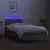 Produktbild 4 för Ramsäng med madrass & LED taupe 100x200 cm tyg