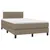Produktbild 3 för Ramsäng med madrass & LED taupe 120x200 cm tyg