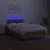 Produktbild 4 för Ramsäng med madrass & LED taupe 120x200 cm tyg