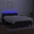 Produktbild 4 för Ramsäng med madrass & LED svart 140x190 cm tyg