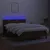 Produktbild 4 för Ramsäng med madrass & LED mörkbrun 140x190 cm tyg