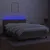Produktbild 4 för Ramsäng med madrass & LED taupe 140x190 cm tyg