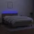 Produktbild 4 för Ramsäng med madrass & LED taupe 140x200 cm tyg