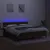Produktbild 4 för Ramsäng med madrass & LED mörkbrun 160x200 cm tyg