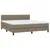 Produktbild 3 för Ramsäng med madrass & LED taupe 160x200 cm tyg