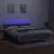 Produktbild 4 för Ramsäng med madrass & LED taupe 180x200 cm tyg
