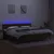 Produktbild 4 för Ramsäng med madrass & LED mörkbrun 200x200 cm tyg