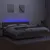 Produktbild 4 för Ramsäng med madrass & LED taupe 200x200 cm tyg