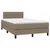 Produktbild 3 för Ramsäng med madrass & LED taupe 120x200 cm tyg