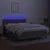 Produktbild 4 för Ramsäng med madrass & LED taupe 140x200 cm tyg