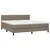 Produktbild 3 för Ramsäng med madrass & LED taupe 160x200 cm tyg
