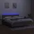 Produktbild 4 för Ramsäng med madrass & LED taupe 160x200 cm tyg