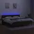 Produktbild 4 för Ramsäng med madrass & LED mörkbrun 200x200 cm tyg