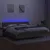 Produktbild 4 för Ramsäng med madrass & LED taupe 200x200 cm tyg