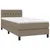 Produktbild 3 för Ramsäng med madrass & LED taupe 90x200 cm tyg