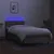 Produktbild 4 för Ramsäng med madrass & LED taupe 90x200 cm tyg