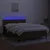 Produktbild 4 för Ramsäng med madrass & LED mörkbrun 140x190 cm tyg