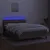 Produktbild 4 för Ramsäng med madrass & LED taupe 140x190 cm tyg