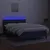 Produktbild 4 för Ramsäng med madrass & LED blå 140x190 cm tyg