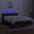 Produktbild 4 för Ramsäng med madrass & LED svart 140x200 cm tyg