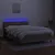 Produktbild 4 för Ramsäng med madrass & LED taupe 140x200 cm tyg