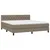 Produktbild 3 för Ramsäng med madrass & LED taupe 160x200 cm tyg