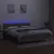 Produktbild 4 för Ramsäng med madrass & LED taupe 160x200 cm tyg