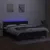 Produktbild 4 för Ramsäng med madrass & LED svart 180x200 cm tyg