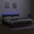Produktbild 4 för Ramsäng med madrass & LED mörkbrun 180x200 cm tyg