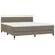 Produktbild 3 för Ramsäng med madrass & LED taupe 180x200 cm tyg