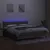 Produktbild 4 för Ramsäng med madrass & LED taupe 180x200 cm tyg