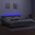 Produktbild 4 för Ramsäng med madrass & LED taupe 200x200 cm tyg
