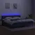 Produktbild 4 för Ramsäng med madrass & LED blå 200x200 cm tyg