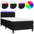 Produktbild 2 för Ramsäng med madrass & LED svart 90x190 cm tyg