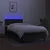 Produktbild 4 för Ramsäng med madrass & LED svart 90x190 cm tyg
