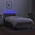 Produktbild 4 för Ramsäng med madrass & LED taupe 90x190 cm tyg