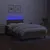 Produktbild 4 för Ramsäng med madrass & LED taupe 120x200 cm tyg