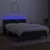 Produktbild 4 för Ramsäng med madrass & LED svart 140x190 cm tyg