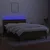 Produktbild 4 för Ramsäng med madrass & LED mörkbrun 140x190 cm tyg