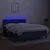 Produktbild 4 för Ramsäng med madrass & LED blå 140x190 cm tyg