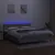 Produktbild 4 för Ramsäng med madrass & LED ljusgrå 180x200 cm tyg