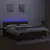 Produktbild 4 för Ramsäng med madrass & LED mörkbrun 180x200 cm tyg