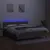 Produktbild 4 för Ramsäng med madrass & LED taupe 180x200 cm tyg