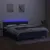 Produktbild 4 för Ramsäng med madrass & LED blå 180x200 cm tyg