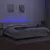 Produktbild 4 för Ramsäng med madrass & LED gräddvit 200x200 cm tyg