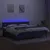 Produktbild 4 för Ramsäng med madrass & LED blå 200x200 cm tyg
