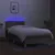 Produktbild 4 för Ramsäng med madrass & LED taupe 90x200 cm tyg
